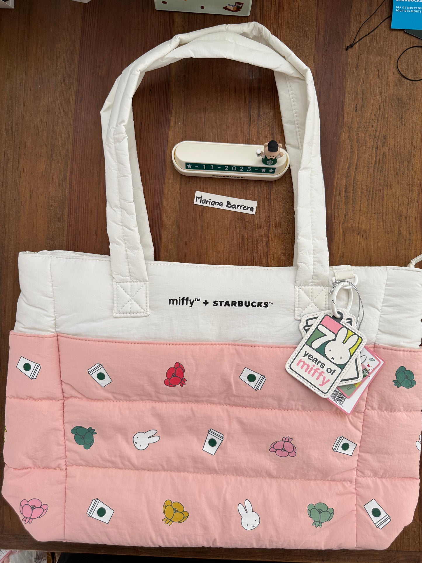2025 Starbucks Tailandia + Miffy Bolsa Tote