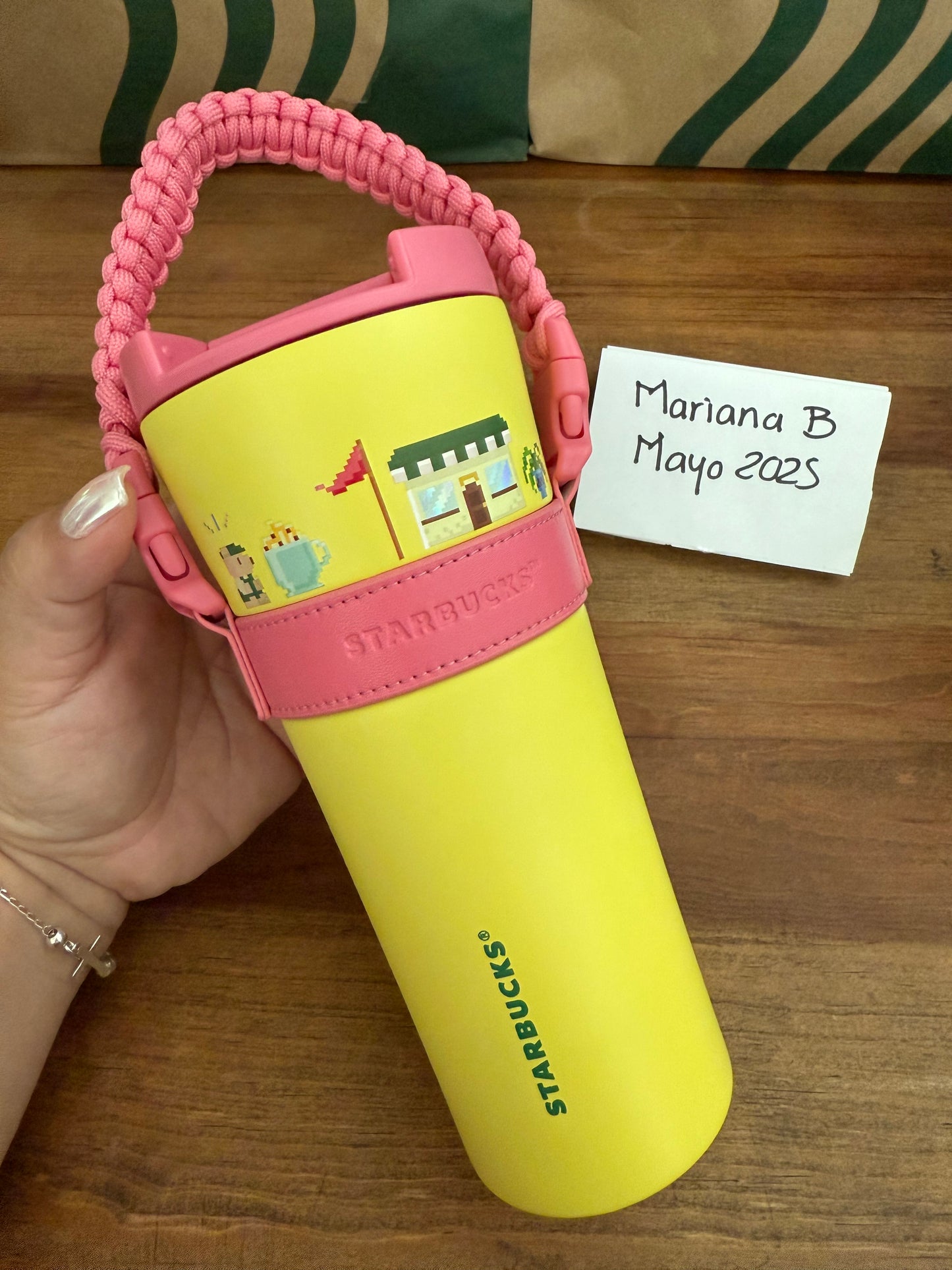 2025 Starbucks Bearista Game tumbler con carrier 16 oz