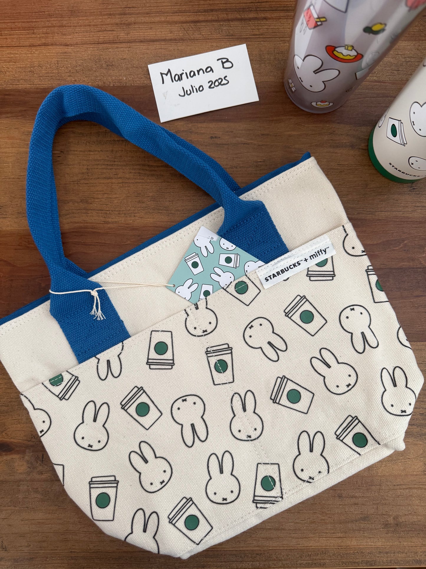 2025 Taiwan Miffy x Starbucks bolsa Canvas