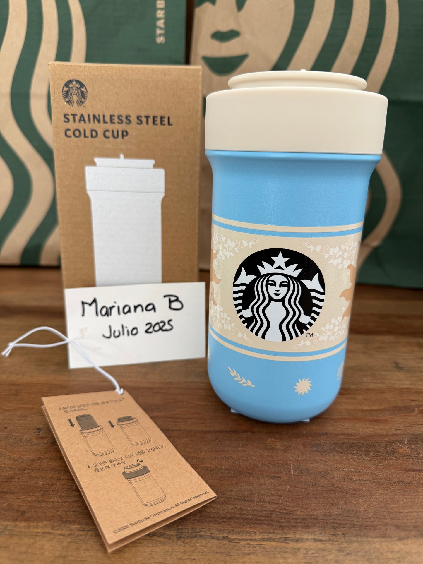 2025 Starbucks Cold cup y soporte para latas Café de Verano